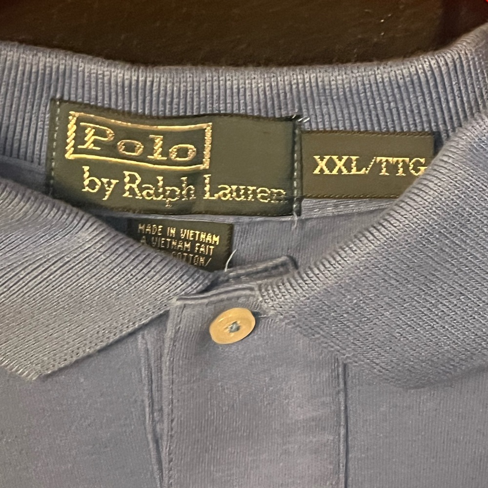 Polo by Ralph Lauren Men's Classic Blue Polo Shirt - Picture 3 of 3